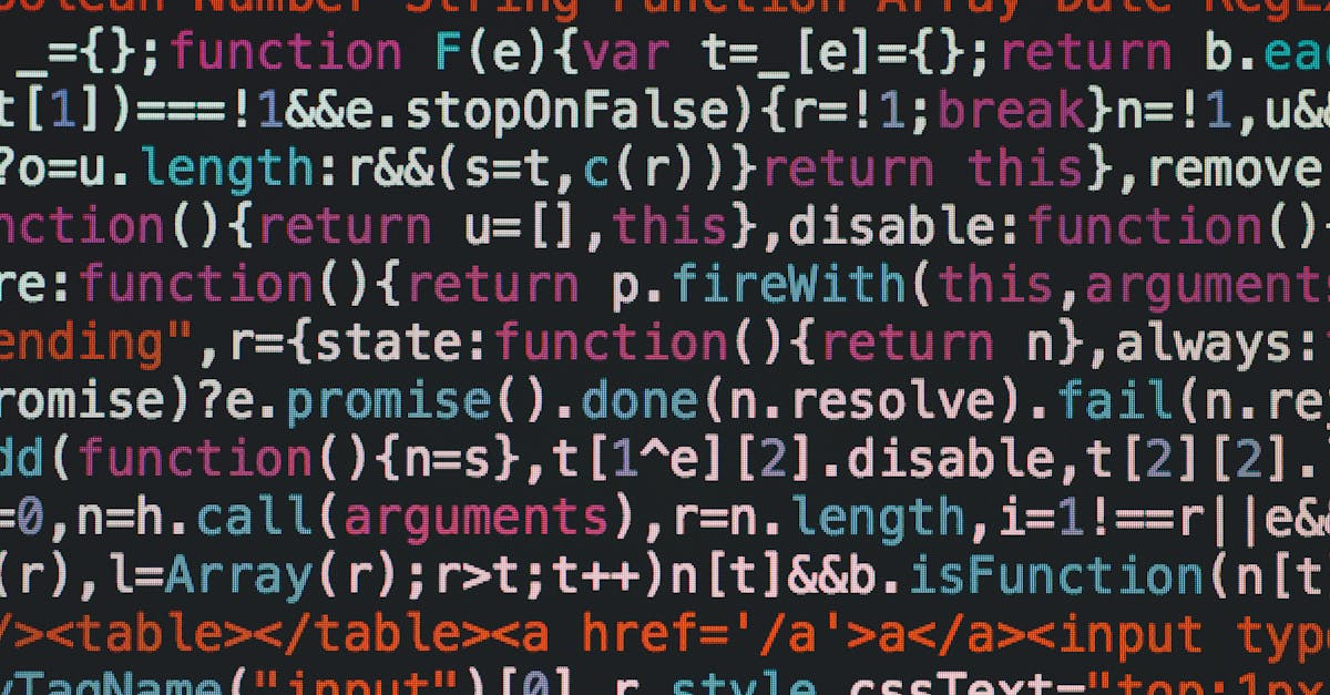 Close-up of colorful coding text on a dark computer screen, representing software development.